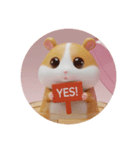 赤ちゃんハムスター(丸型)（個別スタンプ：3）