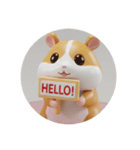 赤ちゃんハムスター(丸型)（個別スタンプ：5）
