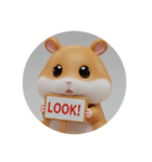 赤ちゃんハムスター(丸型)（個別スタンプ：7）