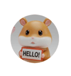 赤ちゃんハムスター(丸型)（個別スタンプ：8）