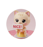ねこねこプリンちゃん(丸型)（個別スタンプ：2）