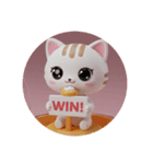 ねこねこプリンちゃん(丸型)（個別スタンプ：4）