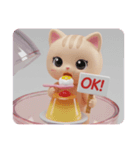 ねこねこプリンちゃん(四角型)（個別スタンプ：6）