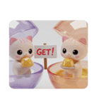 ねこねこプリンちゃん(四角型)（個別スタンプ：7）