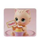 ねこねこプリンちゃん(四角型)（個別スタンプ：8）