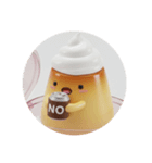 コーヒーを飲んでいるホイッププリン(丸型)（個別スタンプ：6）