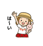 「麦わら帽子の女の子の日常スタンプ」（個別スタンプ：19）
