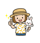 「麦わら帽子の女の子の日常スタンプ」（個別スタンプ：20）