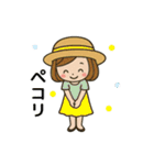 「麦わら帽子の女の子の日常スタンプ」（個別スタンプ：24）