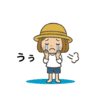 「麦わら帽子の女の子の日常スタンプ」（個別スタンプ：27）