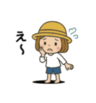 「麦わら帽子の女の子の日常スタンプ」（個別スタンプ：28）