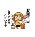「麦わら帽子の女の子の日常スタンプ」（個別スタンプ：32）