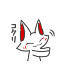 キツネの白狐くんと黒狐くんの日常。（個別スタンプ：3）