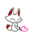 キツネの白狐くんと黒狐くんの日常。（個別スタンプ：13）