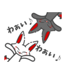 キツネの白狐くんと黒狐くんの日常。（個別スタンプ：19）