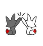 キツネの白狐くんと黒狐くんの日常。（個別スタンプ：24）