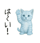 推し猫【青】.（個別スタンプ：9）