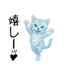 推し猫【青】.（個別スタンプ：18）