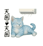 推し猫【青】.（個別スタンプ：28）