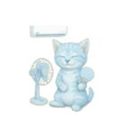 推し猫【青】.（個別スタンプ：35）