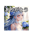 【梅雨】紫陽花ガール（個別スタンプ：3）