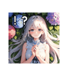【梅雨】紫陽花ガール（個別スタンプ：17）