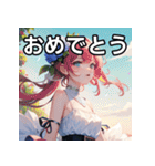 【梅雨】紫陽花ガール（個別スタンプ：37）