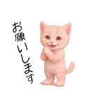 推し猫【桃】.（個別スタンプ：4）