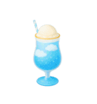 Girly Cafe - Blue ver.（個別スタンプ：3）