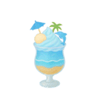 Girly Cafe - Blue ver.（個別スタンプ：10）
