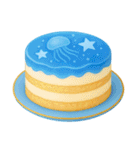 Girly Cafe - Blue ver.（個別スタンプ：11）