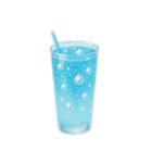 Girly Cafe - Blue ver.（個別スタンプ：12）