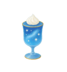 Girly Cafe - Blue ver.（個別スタンプ：14）