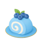 Girly Cafe - Blue ver.（個別スタンプ：15）