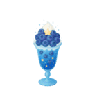 Girly Cafe - Blue ver.（個別スタンプ：20）