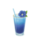 Girly Cafe - Blue ver.（個別スタンプ：29）