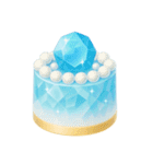 Girly Cafe - Blue ver.（個別スタンプ：40）