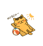 だってねこだもの 猫の夏休み編（個別スタンプ：11）