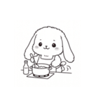 もふもふうさぎのごきげんタイム（個別スタンプ：5）