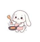 もふもふうさぎのごきげんタイム（個別スタンプ：7）