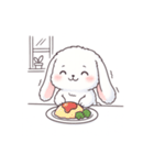 もふもふうさぎのごきげんタイム（個別スタンプ：8）