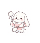 もふもふうさぎのごきげんタイム（個別スタンプ：9）