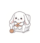 もふもふうさぎのごきげんタイム（個別スタンプ：14）