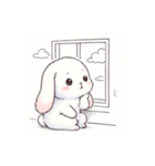 もふもふうさぎのごきげんタイム（個別スタンプ：15）