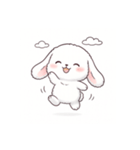 もふもふうさぎのごきげんタイム（個別スタンプ：24）