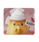 バナナを食べるプリンちゃん(四角型)（個別スタンプ：3）