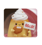 バナナを食べるプリンちゃん(四角型)（個別スタンプ：6）