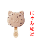 アイスキャンデーの猫、カキーンと一言（個別スタンプ：22）