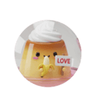 バナナを食べるプリンちゃん(丸型)（個別スタンプ：6）