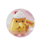 バナナを食べるプリンちゃん(丸型)（個別スタンプ：8）